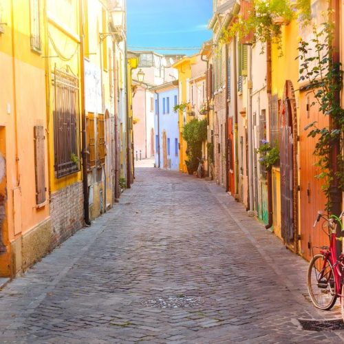 san-giuliano-narrow-street-with-bicycle-rimini-italy